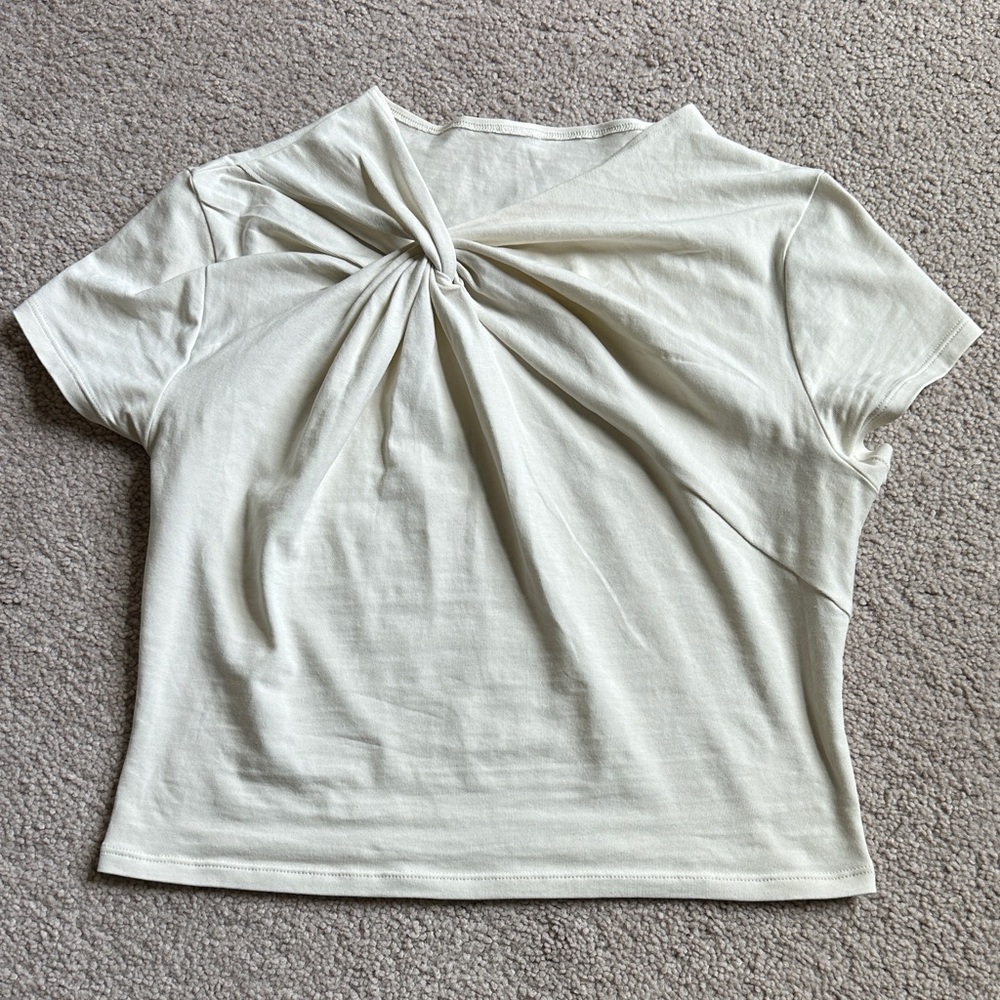 Lululemon Athletica Asymmetrical Front-Twist T-Shirt - Bone